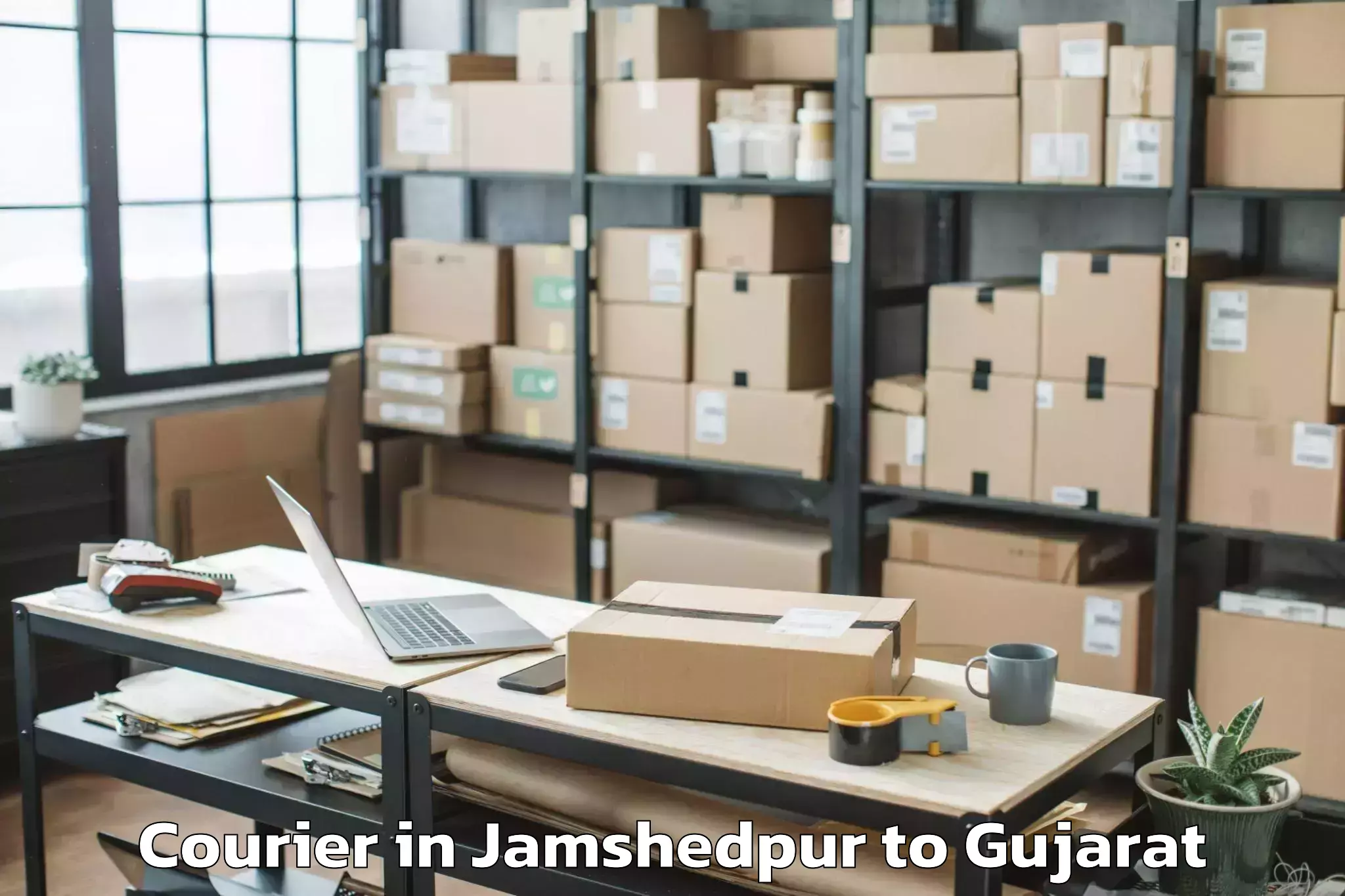 Easy Jamshedpur to Gujarat University Of Transpla Courier Booking